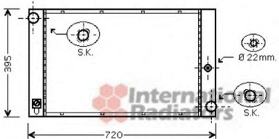 VAN WEZEL 06002337 -  Радиатор, охлаждение двигателя